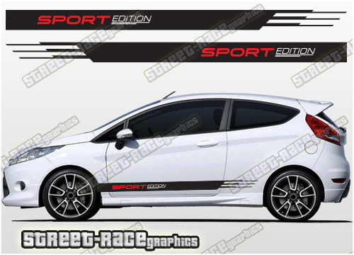 Ford Fiesta racing stripe graphics 032