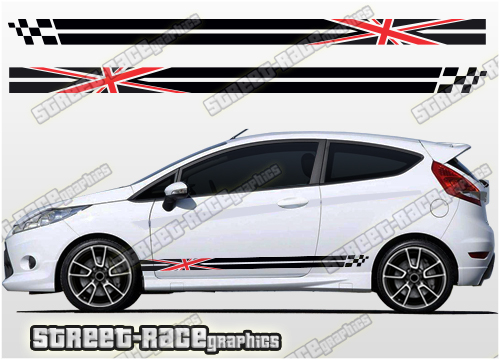 Ford Fiesta side racing stripes 033