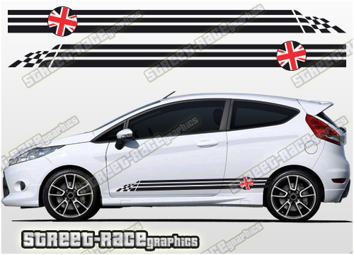 Ford Fiesta side racing stripes 035