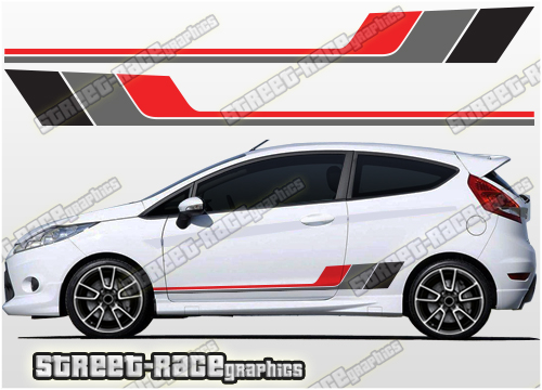 Ford Fiesta racing stripe graphics 036