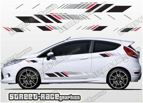 Ford Fiesta racing stripe graphics 037