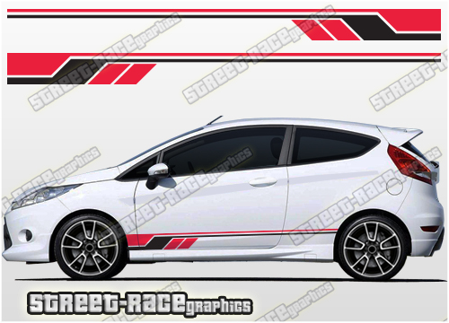 Ford Fiesta side racing stripes 041