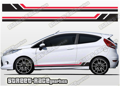 Ford Fiesta side racing stripes 042