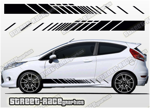Ford Fiesta side racing stripes 043