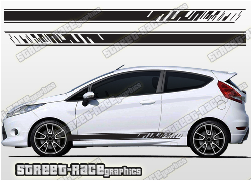 Ford Fiesta side racing stripes 044