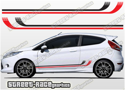 Ford Fiesta side racing stripes 045