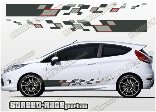 Ford Fiesta racing stripe graphics 046