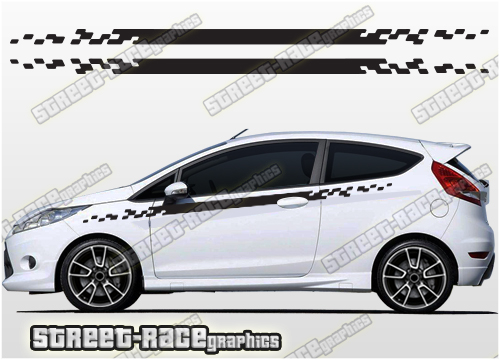 Ford Fiesta side racing stripes 048