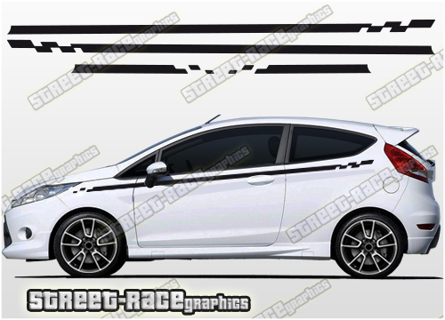 Ford Fiesta side racing stripes 049