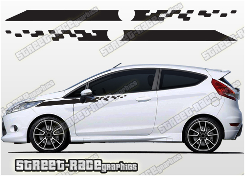 Ford Fiesta side racing stripes 050