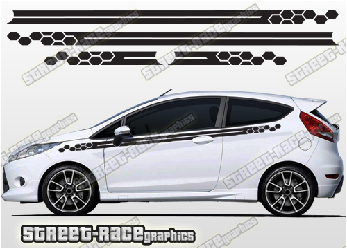 Ford Fiesta side racing stripes 051