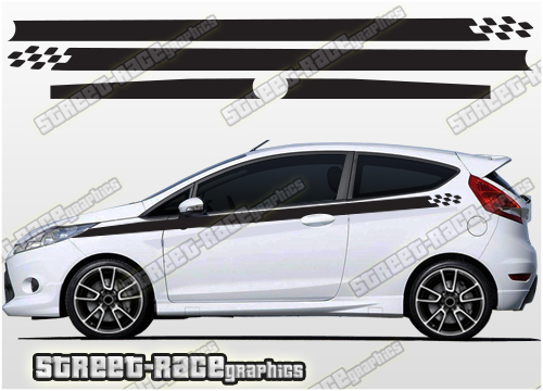Ford Fiesta side racing stripes 052