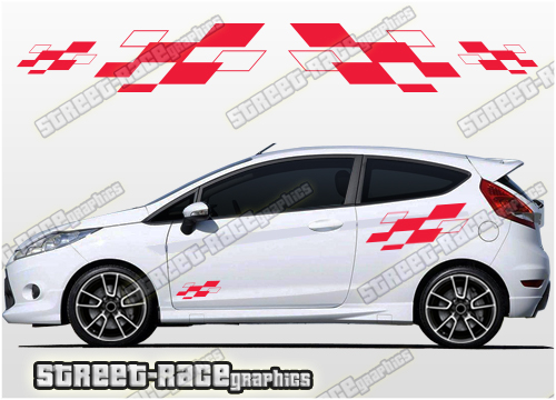 Ford Fiesta side racing flag/stripes 055