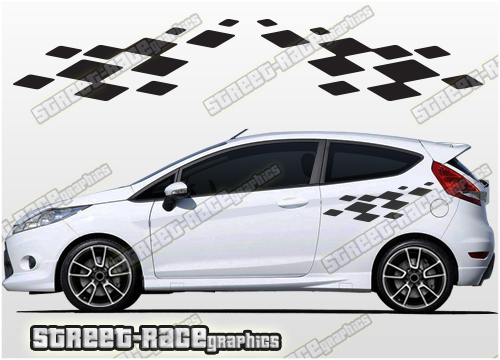 Ford Fiesta side racing flag/stripes 056