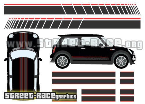 Mini full-002 John Cooper Works racing stripes