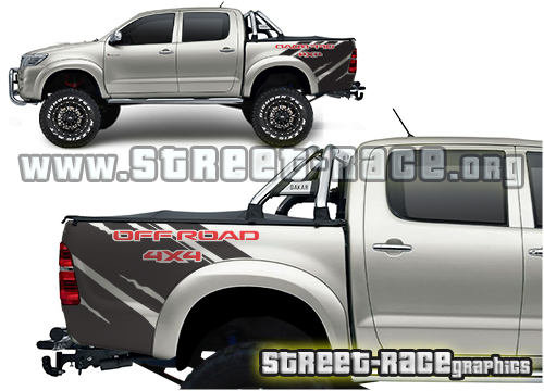 Toyota Hilux bed stickers 014