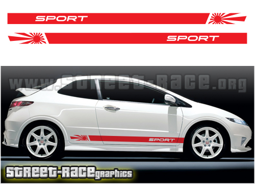 Honda racing stripes 004 - Japanese flag