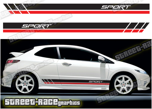 Honda Civic racing stripes 020 - SPORT