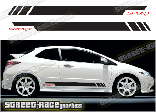Honda Civic racing stripes 025 - SPORT