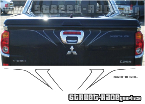 004 - Mitsubishi L200 Animal tailgate stickers