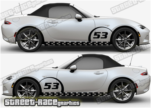 Mazda MX-5 large side decals 009