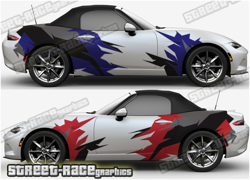 Mazda MX-5 large side decals 018