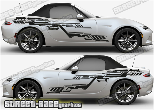 Mazda MX-5 large side decals 020