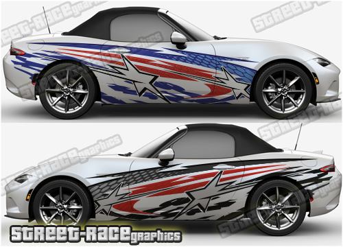 Mazda MX-5 large side decals 023