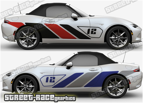 Mazda MX-5 large side decals 028