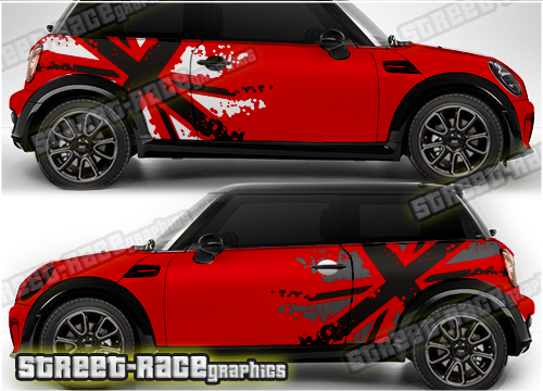 Mini rally graphics 027 - Union Jack Splatter - Image 2