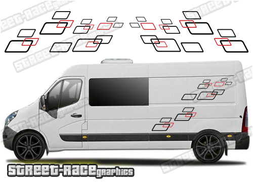 Movano - Master - NV400 camper van stickers 040