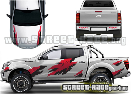 019B - Navara full Rally style graphics kit