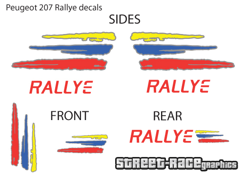 Peugeot 207 RALLYE sticker kit