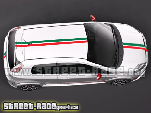 Fiat Punto Italian flag OTT racing stripes 008