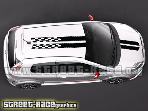 Fiat Punto roof & bonnet stripes 011