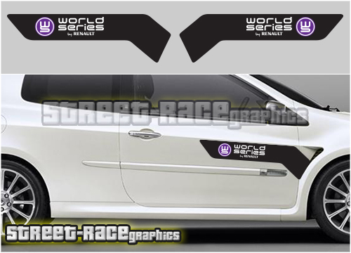 Renault Clio sides 043 - World Series door stickers