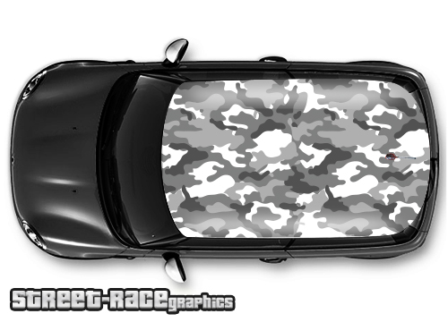 006a - Camouflage car roof wrap (winter)