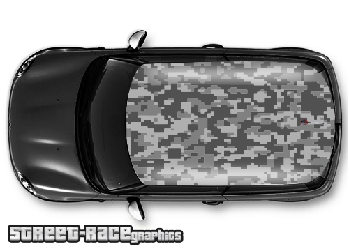 006b - Camouflage car roof wrap (winter digi-cam)