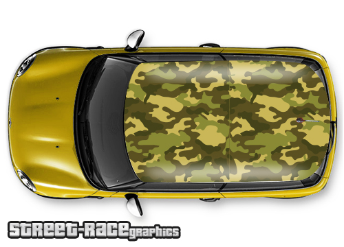 008a - Camouflage car roof wrap (forest)