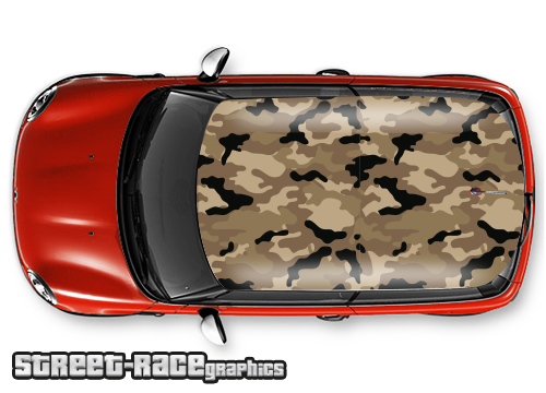 009a - Camouflage car roof wrap (desert)