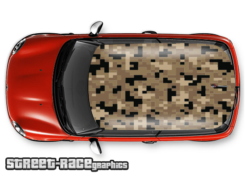 009b - Camouflage car roof wrap (desert digi-cam)