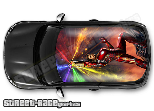 147 - Ironman car roof wrap