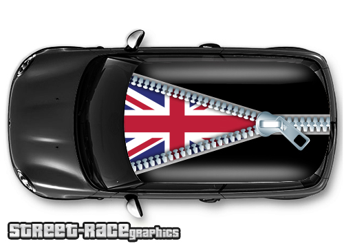 003 - Union Jack car roof graphic