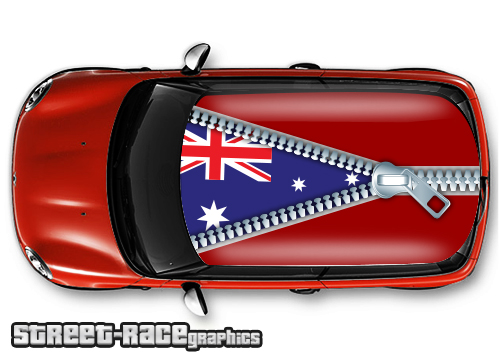 010 - Australian Flag car roof graphic