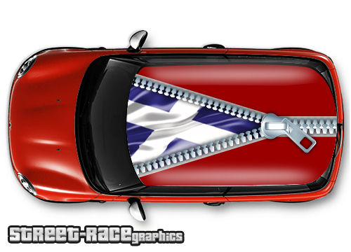 012 - Scottish Flag car roof graphic