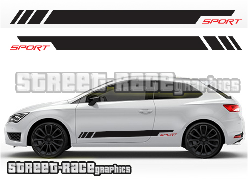 Seat Leon racing stripes 021