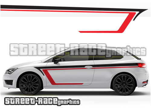 Seat Leon racing stripes 022
