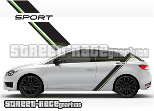 Seat Leon racing stripes 025