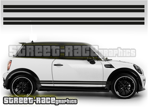 Mini side racing stripes 001