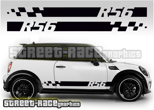 Mini side racing stripes 004